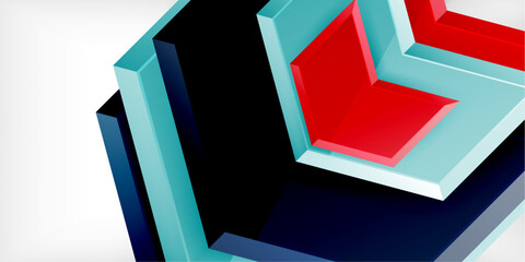 Poster - Vector 3d arrow techno design template
