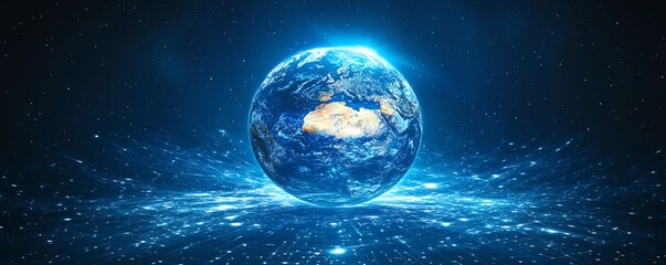 Poster - A mobile phone displaying the world wide web, connected via wireless satellite network technology, global internet communications, hightech digital design, ultraHD clarity