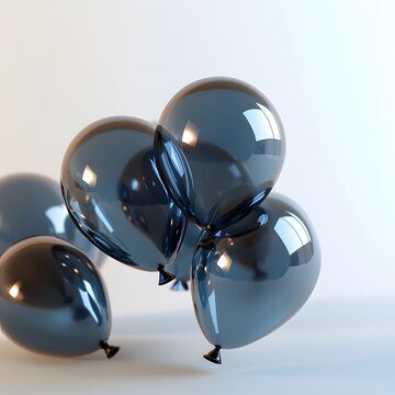 3d balloon, very clean clear, white background