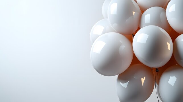 3d balloon, very clean clear, white background
