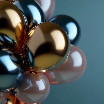 3d balloon, very clean clear, white background