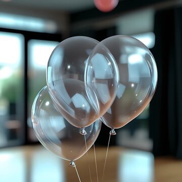 3d balloon, very clean clear, white background