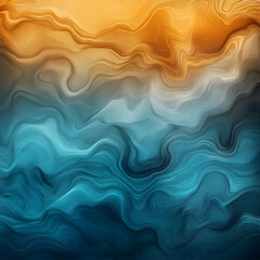 Poster - Dynamic abstract waves digital art colorful fluid motion creative space aesthetic perspective