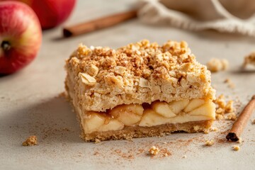 Wall Mural - A Delicious Slice Of Apple Crumble Bar