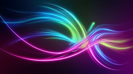 Aufkleber - abstract background with glowing lines
