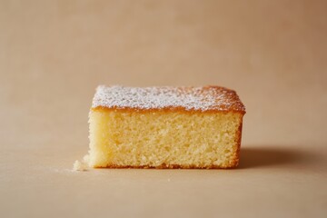 Wall Mural - A Single Slice of Powdered Sugar Cake