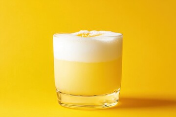 Sticker - A refreshing yellow cocktail with a fluffy white top