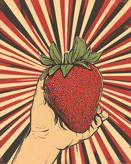 Wall Mural - Strawberry are a healthy food. And it is a useful.