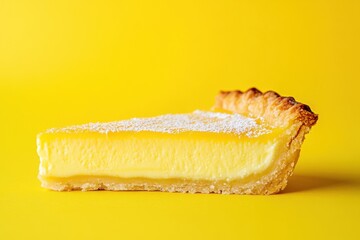 Wall Mural - A Slice Of Delicious Lemon Tart Pastry