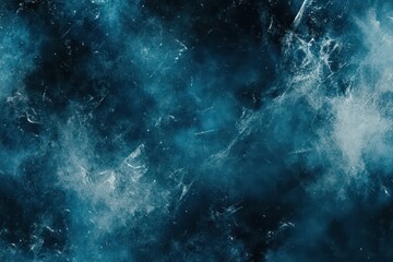 Wall Mural - Abstract blue and black textured background with swirling patterns and ethereal lighting effects