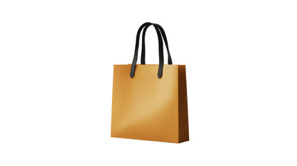 Wall Mural - Shopping bag with black handles on transparent background