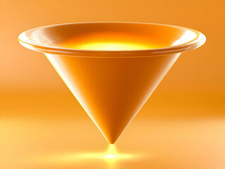 Poster - Orange Cone Glowing Light Abstract Background