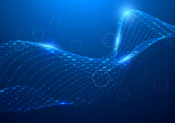 Poster - Abstract big data code representation. Modern high-tech data background. Graphic concept for your design