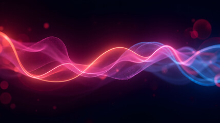 Fototapete - Abstract Colorful Waves of Light Flowing in a Digital Space, Representing Energy and Dynamic Movement in an Artistic Way
