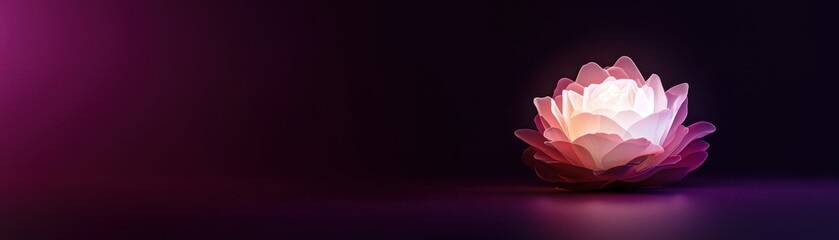 Poster - An Enchanting White Rose Illuminated Against a Rich Dark Background for Stunning Visual Appeal
