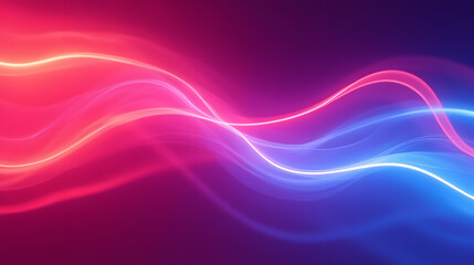  - abstract colorful light waves in pink and blue creating a dynamic flowing motion background for crea