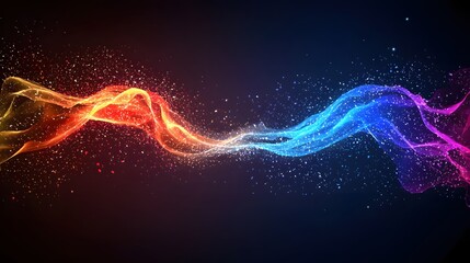 Leinwandbilder - Abstract Colorful Energy Waves Flowing Dynamic Design