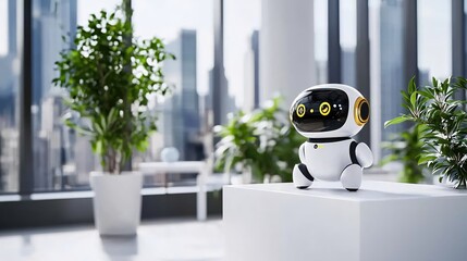 Poster - Modern Office Robot Companion Smart Technology Future Workplace
