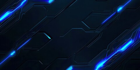 Poster - Blue background with a black grid of squares