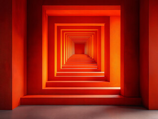 Poster - futuristic modern geometric abstract background . Generative AI
