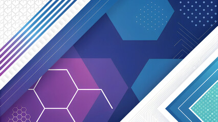 Poster - futuristic modern geometric abstract background . Generative AI