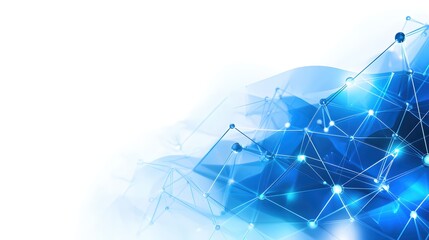 Poster - Abstract Blue Network Technology Background Digital Connection