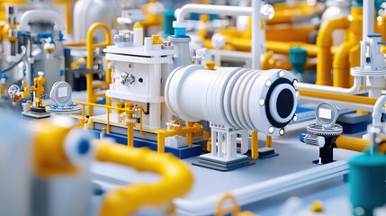 Poster - Modern Industrial Plant Machinery System Clean Energy Technology