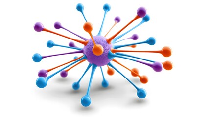 Aufkleber - Colorful Abstract Molecular Structure  Science Technology Design Concept