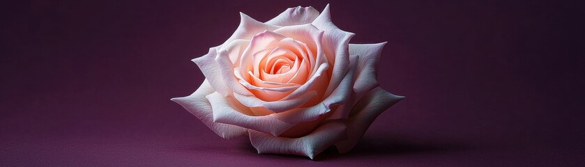 Poster - Enchanting White Rose Illuminated Against Rich Background for Stunning Visual Appeal