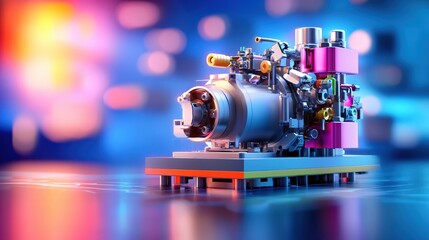 Poster - Advanced Engine Technology Futuristic Design Innovation Modern Machinery Component