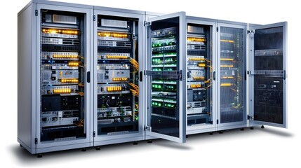 Poster - Modern Data Center Server Racks Technology Innovation Network Infrastructure