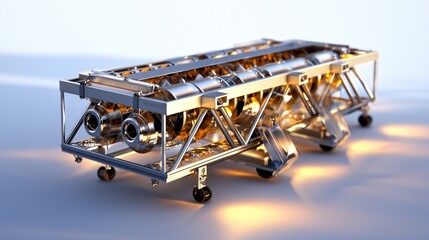 Poster - Futuristic Chrome Engine Technology Modern Design Innovation