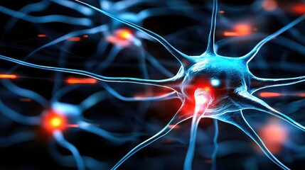 Aufkleber - Microscopic Neuron Network Firing Signals Cellular Communication Science