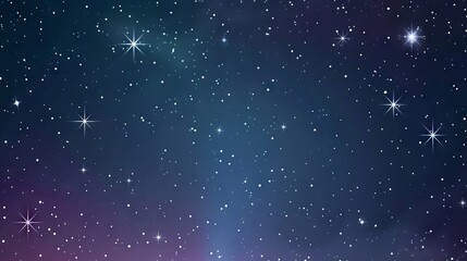 Canvas Print - vivid high-definition star field background with colorful starry night sky and outer space texture f
