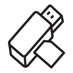 Wall Mural - card reader line icon