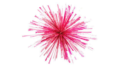 Pink spikes exploding from center on transparent background