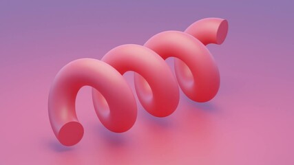 Poster - Abstract Pink Spiral on Gradient Background 4k 60 pfs looping video
