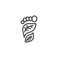 Aufkleber - Carbon Footprint line icon