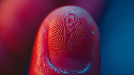 Poster - Close-up finger print, security, scan, biometric, technology
