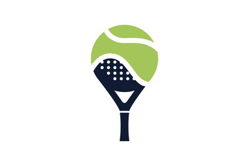 Wall Mural - Padel logo padel Racket with ball logo design vector