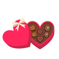 Wall Mural - Heart-Shaped Box of Assorted Chocolates