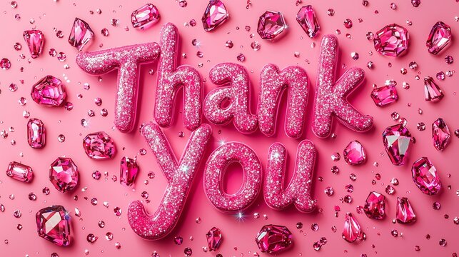 Thank you concept creative art poster