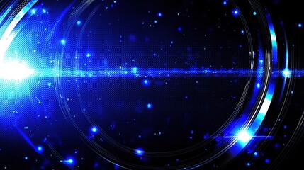 Poster - Soft Blue Gradients with Shimmering Light and Background Elements for Abstract Designs