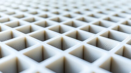 Poster - Close Up of Abstract White Polygon Texture with Detailed Grid Pattern