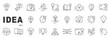 © tutti_frutti - Set of idea related line icons. Creative, lightbulb, brain etc. Editable stroke. Set 2