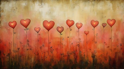 Poster - Abstract Delicate Valentine Art in Blending Pastel Colors