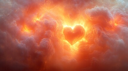 Poster - Elegant Abstract Design with Warm Blending Colors for Valentine