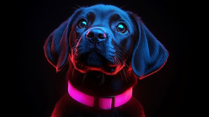 Poster - Abstract Modern Art Blending Dog and Cat in Bold Colors