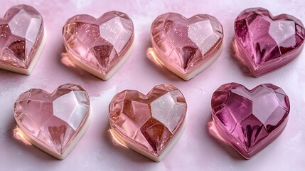 Poster - Modern Abstract Design Hearts for Valentine’s Day Celebration