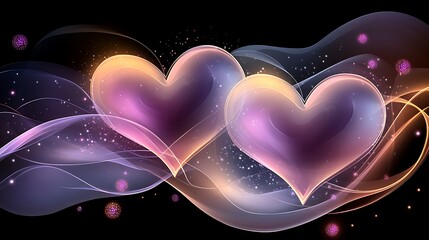 Poster - Romantic Abstract Heart Design for Valentine's Day Celebration